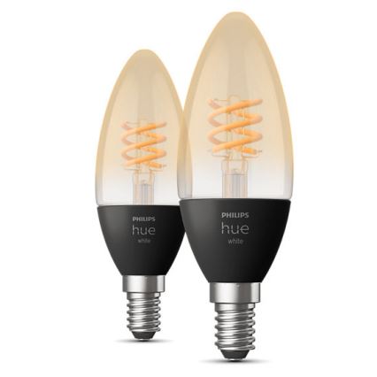 SET 2xLED Lampadina Dimmerabile Philips Hue WHITE FILAMENT E14/4,5W/230V 2100K