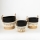 SET 3x Cestino di paglia beige/nero/bianco 25x17x23/28x22x25/35x28x30 cm