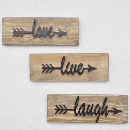 SET 3x Decorazione murale abete