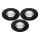 SET 3x Lampada LED da incasso per bagni LED/5,5W/230V 2700K IP65 nero