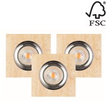 SET 3x Lampada LED da incasso VITAR 1xGU10/5W/230V arenaria - FSC certificato