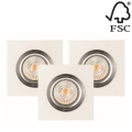 SET 3x Lampada LED da incasso VITAR 1xGU10/5W/230V calcestruzzo - FSC certificato