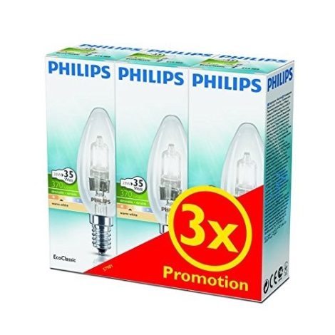 SET 3x Lampadina alogena dimmerabile Philips E14/28W/230V