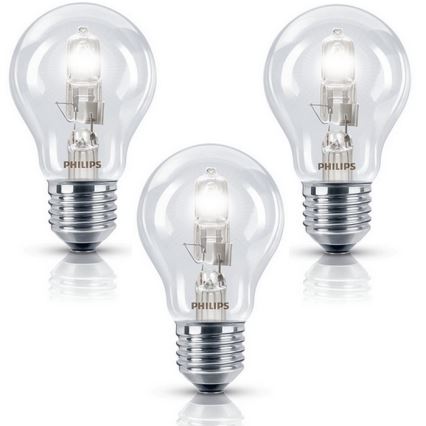 SET 3x Lampadina alogena dimmerabile E27/28W/230V - Philips