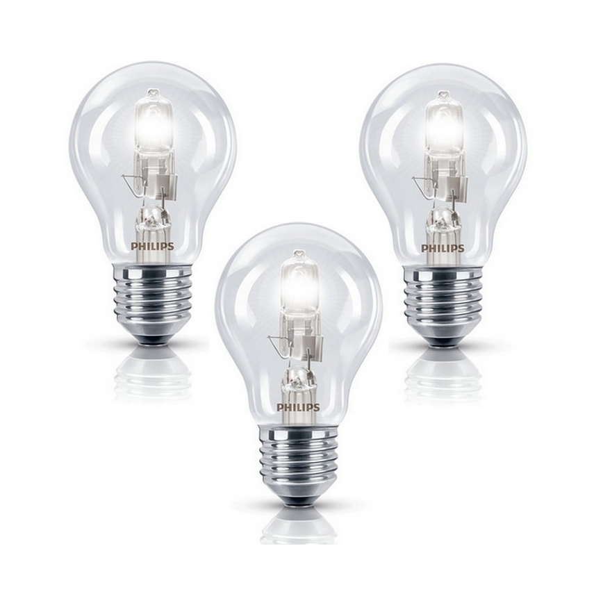 SET 3x Lampadina alogena dimmerabile E27/28W/230V - Philips