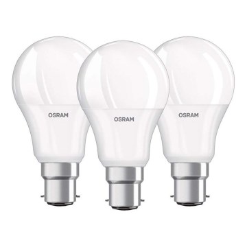 SET 3x Lampadina LED B22d/8,5W/230V 4000K - Osram