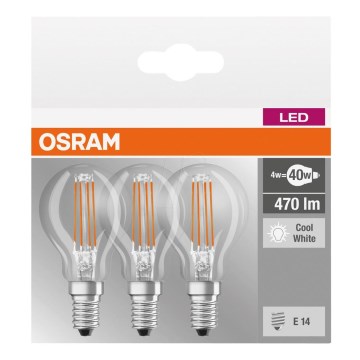 SET 3x Lampadina LED BASE P40 E14/4W/230V 4000K – Osram