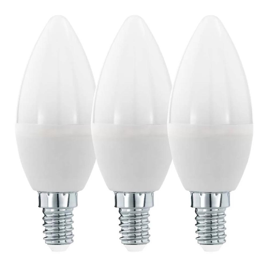 SET 3x Lampadina LED C37 E14/6W/230V 3000K - Eglo 12884