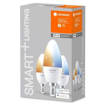 SET 3x Lampadina LED dimmerabile SMART+ E14/5W/230V 2700K-6500K Wi-Fi - Ledvance