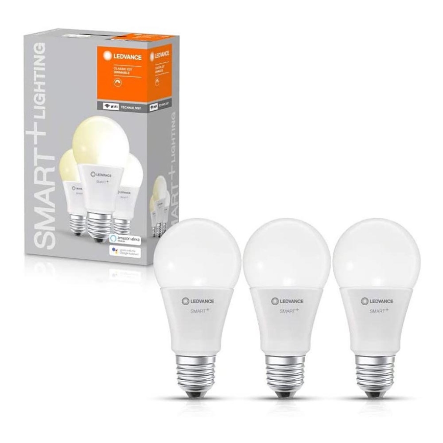 SET 3x Lampadina LED dimmerabile SMART+ E27/9,5W/230V 2700K Wi-Fi - Ledvance