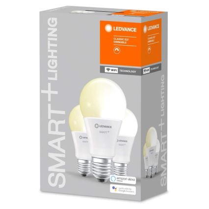 SET 3x Lampadina LED dimmerabile SMART+ E27/9,5W/230V 2700K Wi-Fi - Ledvance