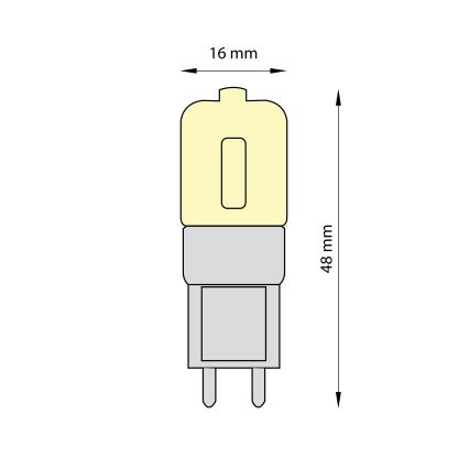 SET 3x Lampadina LED ECOLINE G9/2,5W/230V 3000K - Brilagi