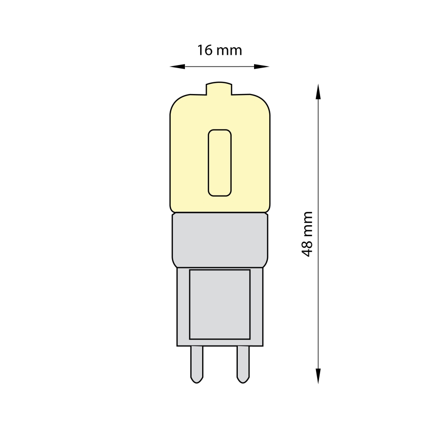 SET 3x Lampadina LED ECOLINE G9/2,5W/230V 3000K - Brilagi