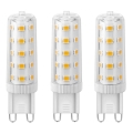 SET 3x Lampadina LED ECOLINE G9/4,5W/230V 3000K - Brilagi