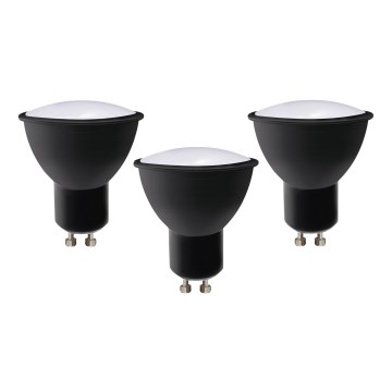 SET 3x Lampadina LED ECOLINE GU10/6W/230V 4000K nero - Brilagi