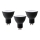 SET 3x Lampadina LED ECOLINE GU10/6W/230V 4000K nero - Brilagi