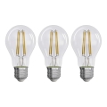 SET 3x Lampadina LED FILAMENT A60 E27/5W/230V 4000K Classe energetica A