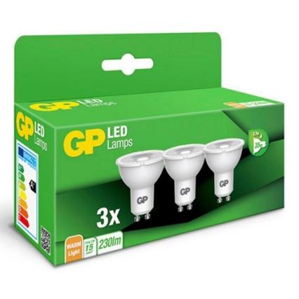 SET 3x Lampadina LED GU10/3,1W/230V 2700K - GP