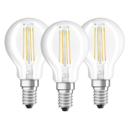 SET 3x Lampadina LED P40 E14/4W/230V 2700K - Osram