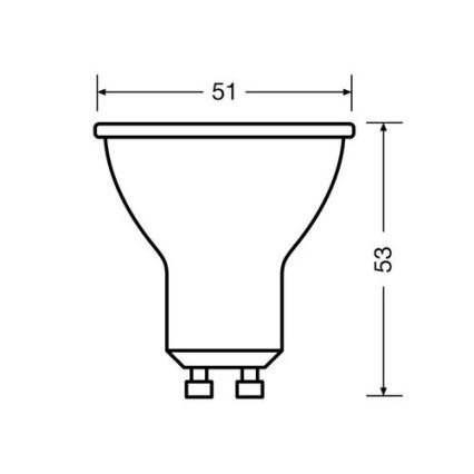 SET 3x Lampadina LED PAR16 GU10/2,6W/230V 2700K - Osram