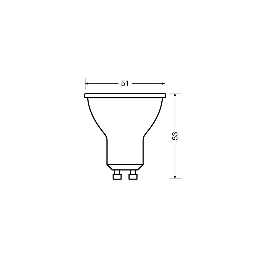 SET 3x Lampadina LED PAR16 GU10/4,3W/230V 2700K - Osram