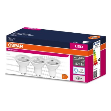 SET 3x Lampadina LED PAR16 GU10/6,9W/230V 6500K - Osram