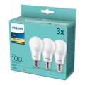 SET 3x Lampadina LED Philips A60 E27/13W/230V 2700K