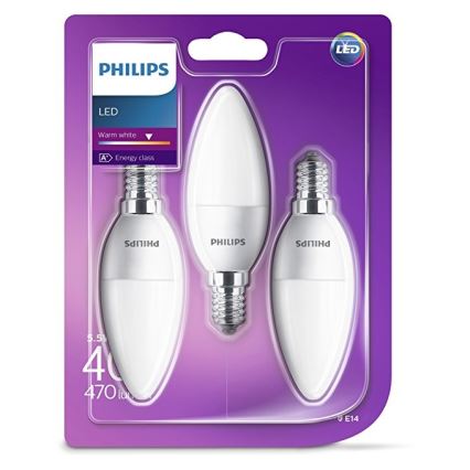 SET 3x Lampadina LED Philips B35 E14/5,5W/230V