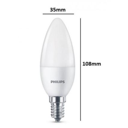 Set 3x Lampadina LED Philips E14/5,5W/230V 2700K