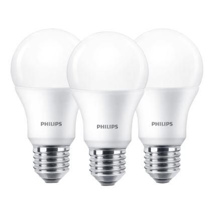 Set 3x Lampadina LED Philips E27/9W/230V 2700K