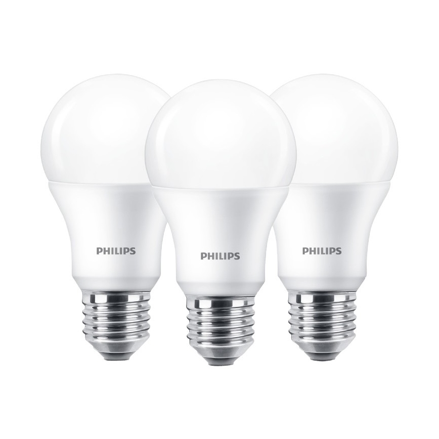 Set 3x Lampadina LED Philips E27/9W/230V 2700K