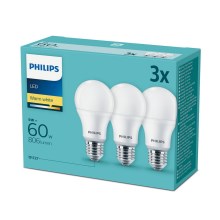 SET 3x Lampadina LED Philips E27/9W/230V 2700K