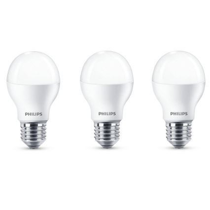 SET 3x Lampadina LED Philips E27/9W/230V 2700K