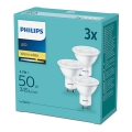 Set 3x Lampadina LED Philips GU10/4,7W/230V 2700K