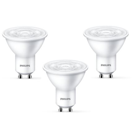 SET 3x Lampadina LED Philips GU10/4,7W/230V 2700K