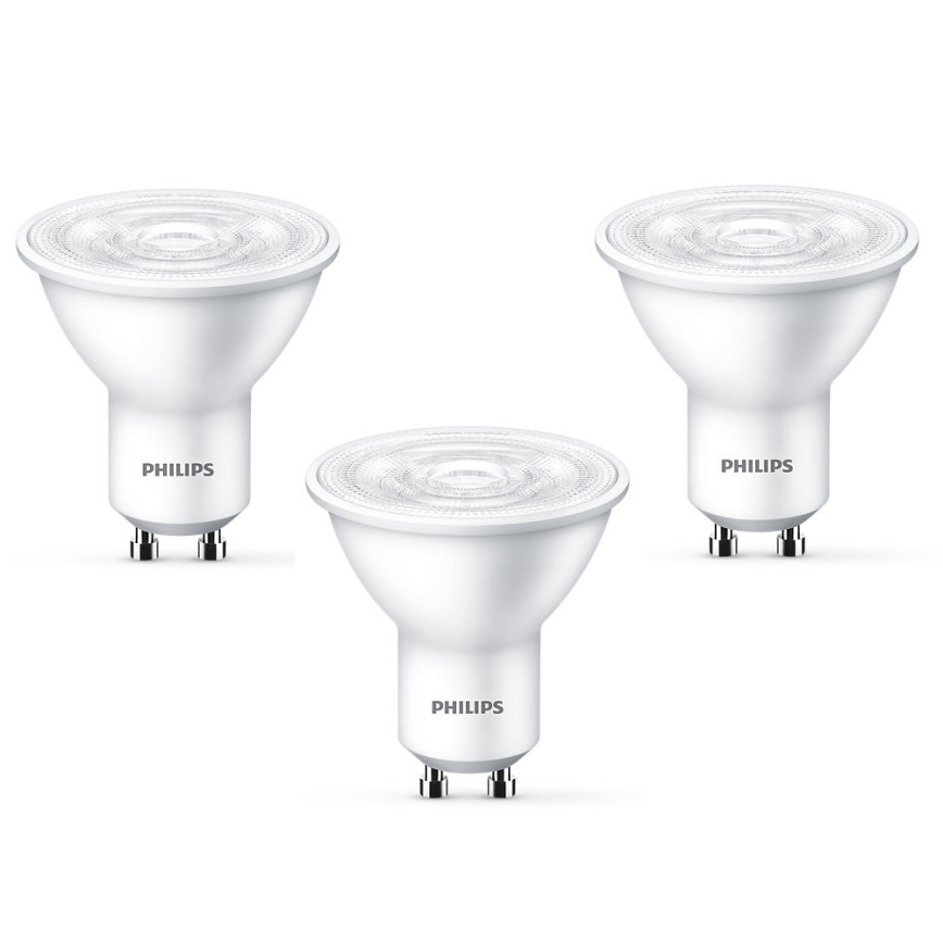 SET 3x Lampadina LED Philips GU10/4,7W/230V 2700K