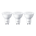 SET 3x Lampadina LED Philips GU10/4,7W/230V 2700K