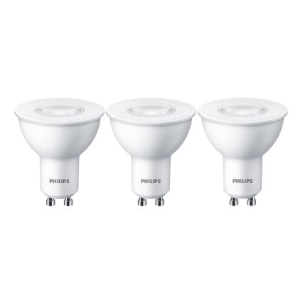 SET 3x Lampadina LED Philips GU10/4,7W/230V 2700K