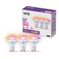 SET 3x Lampadina LED RGBW dimmerabile PAR16 GU10/4,7W/230V 2200-6500K Wi-Fi - WiZ