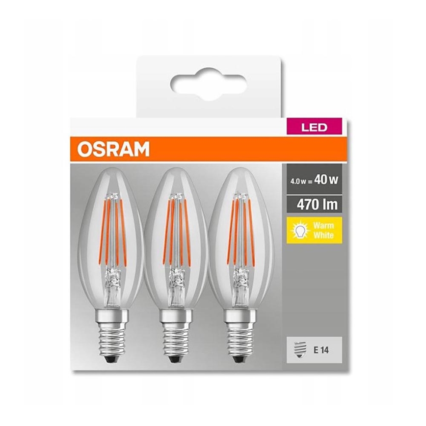 SET 3x Lampadina LED VINTAGE B40 E14/4W/230V 2700K - Osram