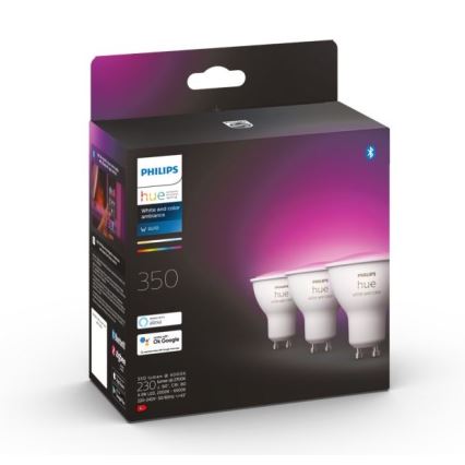 SET 3x Lampadine LED Dimmerabili Philips Hue White And Color Ambiance GU10/5W/230V 2000-6500K