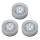 SET 3x Luce di orientamento LED Touch 1xLED/2W/4,5V argento