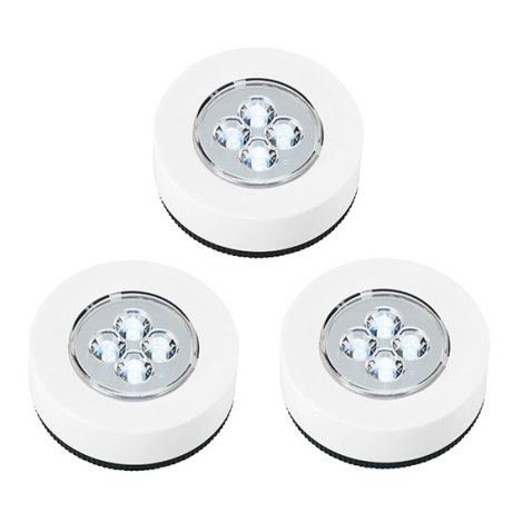 SET 3x Luce di orientamento LED Touch 1xLED/2W/4,5V bianca