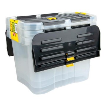 SET 3x Scatola contenitore DRAGON 15 l nero/trasparente