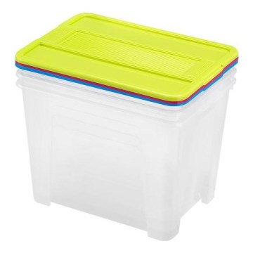 SET 3x Scatola di stoccaggio TEX BOX 21 l