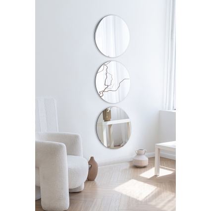 SET 3x Specchio da parete ROUND diam. 30 cm