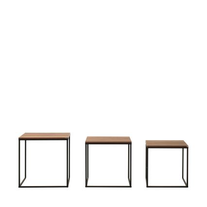 SET 3x Tavolino marrone