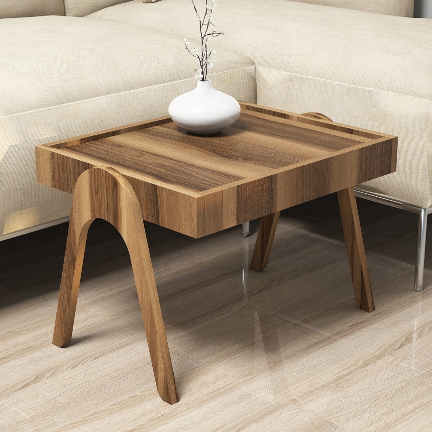 SET 3x Tavolino d'appoggio 41x53,6 cm ROMA marrone