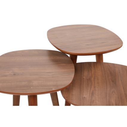SET 3x Tavolino TYN marrone