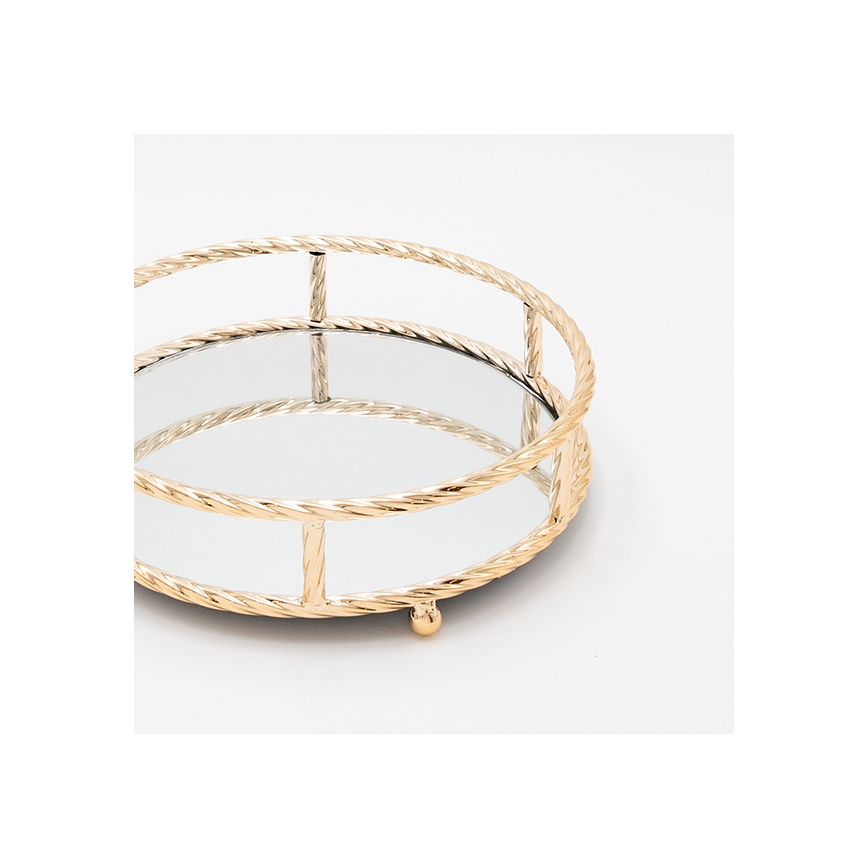 SET 3x Vassoio decorativo diametro 27/33/37 cm oro